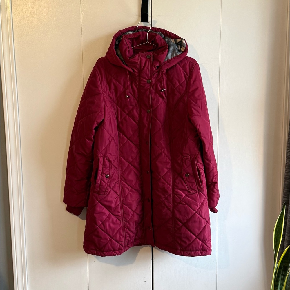 Women’s Quilted Maroon Jacket